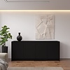 Elva Turin 203 cm Dressoir Zwart Elva Turin 203 cm Dressoir Zwart