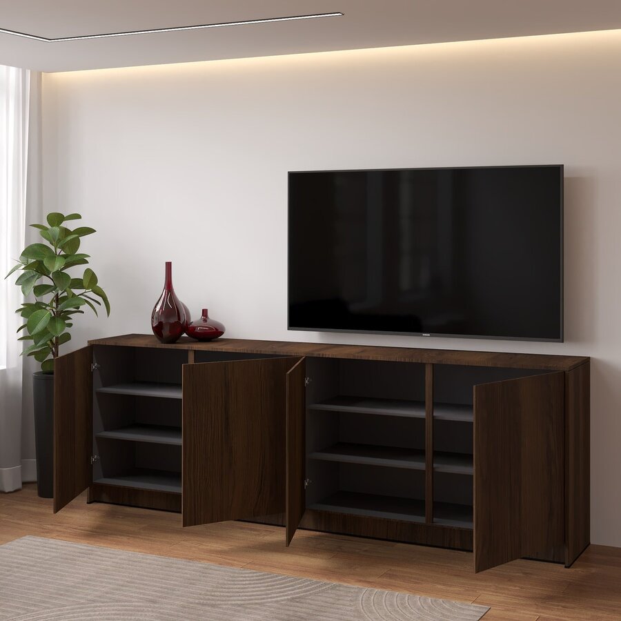 Elva Trentino Walnoot Dressoir 243 cm Elva Trentino Walnoot Dressoir 243 cm