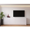 Elva Hoogglans Alpine Wit 243 cm Dressoir