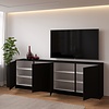 Elva Turin 243 cm Dressoir Zwart Elva Turin 243 cm Dressoir Zwart