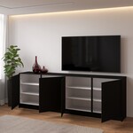 Artego Design Elva Turin 243 cm Dressoir Zwart Artego Design Elva Turin 243 cm Dressoir Zwart
