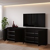 Elva Turin 243 cm Dressoir Zwart Elva Turin 243 cm Dressoir Zwart