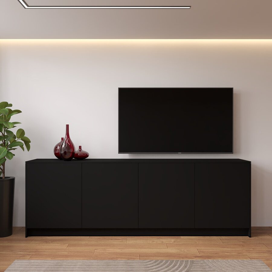 Elva Turin 243 cm Dressoir Zwart Elva Turin 243 cm Dressoir Zwart