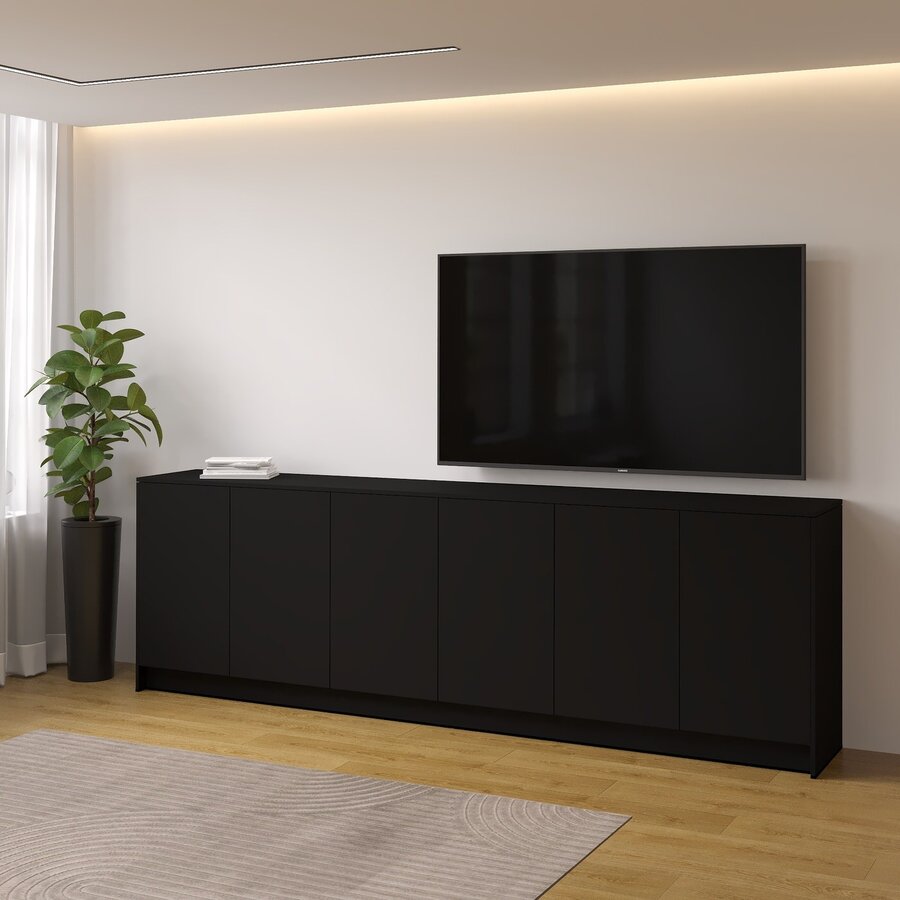 Elva Turin 273 cm Dressoir Zwart Elva Turin 273 cm Dressoir Zwart