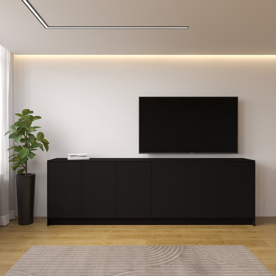 Elva Turin 273 cm Dressoir Zwart Elva Turin 273 cm Dressoir Zwart