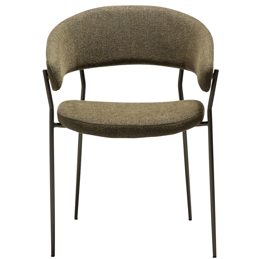 Reboot Oljifgroen Bouclé Armstoel