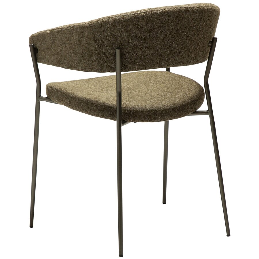 Reboot Oljifgroen Bouclé Armstoel