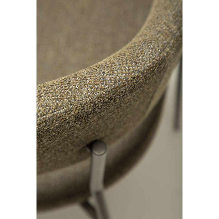 Reboot Oljifgroen Bouclé Armstoel