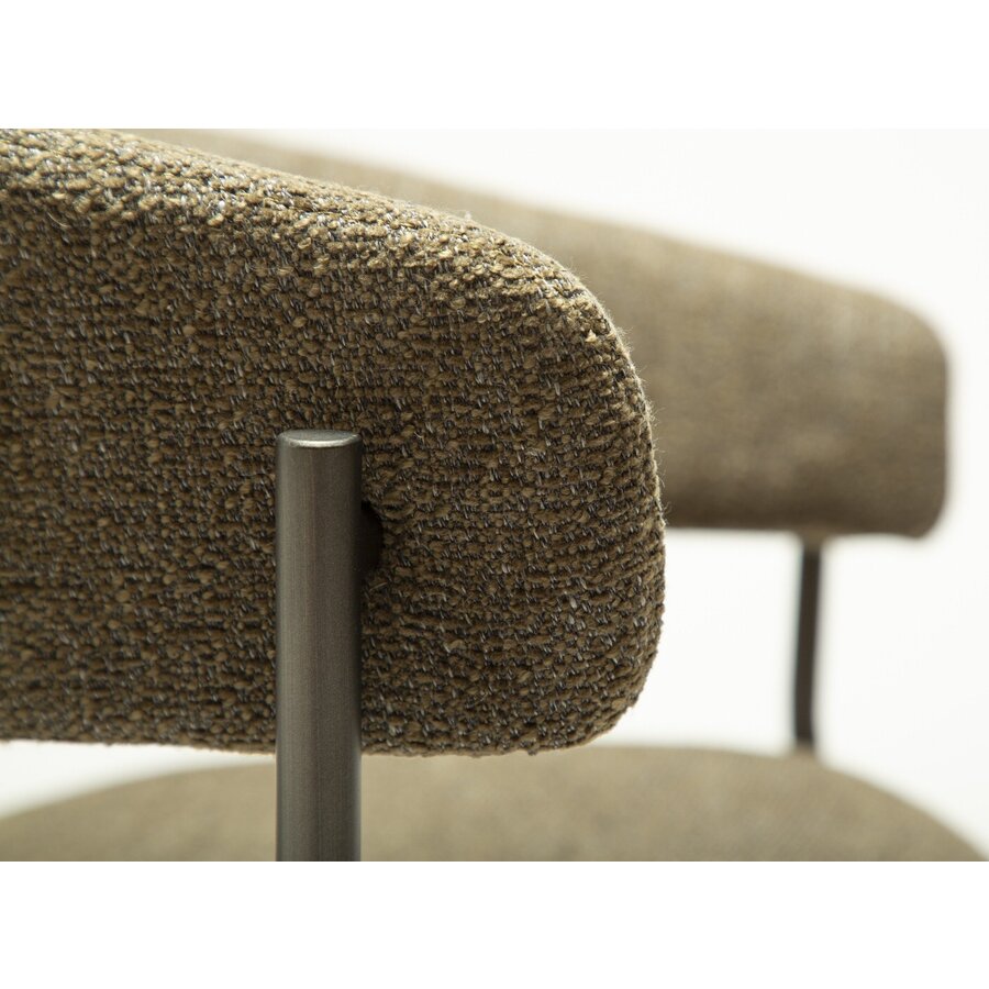 Reboot Oljifgroen Bouclé Armstoel