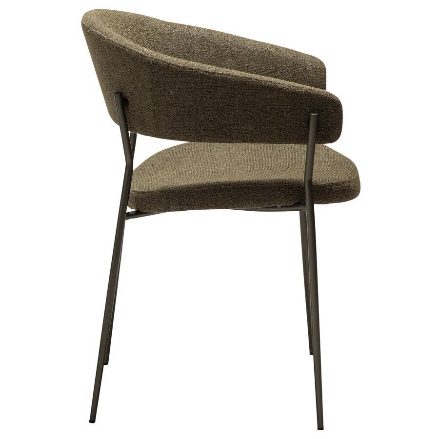 Reboot Oljifgroen Bouclé Armstoel