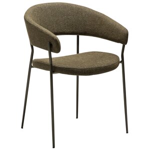 Dan Form Reboot Oljifgroen Bouclé Armstoel