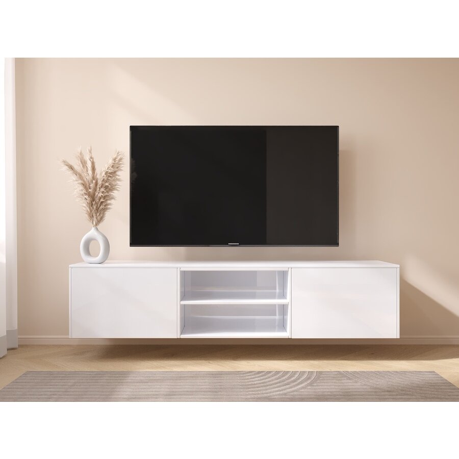 Frame 183 cm TV Wandmeubel Hoogglans Wit Frame 183 cm TV Wandmeubel Hoogglans Wit