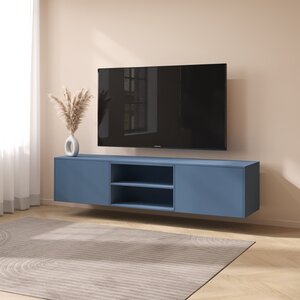 Artego Design Frame 183 cm TV Wandmeubel Turin Rookblauw