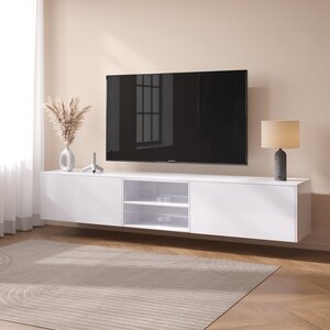 Artego Design Frame 223 cm TV Wandmeubel Hoogglans Wit