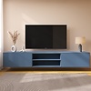 Frame 243 cm TV Wandmeubel Turin Rookblauw Frame 243 cm TV Wandmeubel Turin Rookblauw