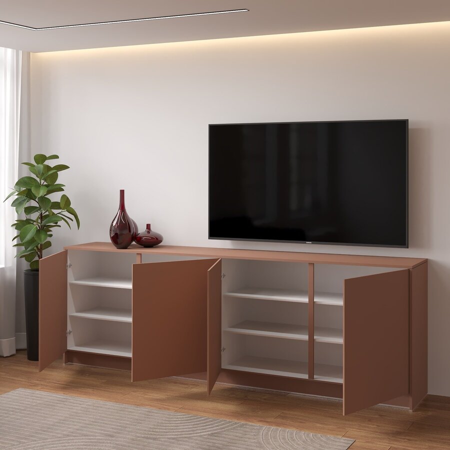 Elva Pastell Abrikoos Dressoir 243 cm Elva Pastell Abrikoos Dressoir 243 cm