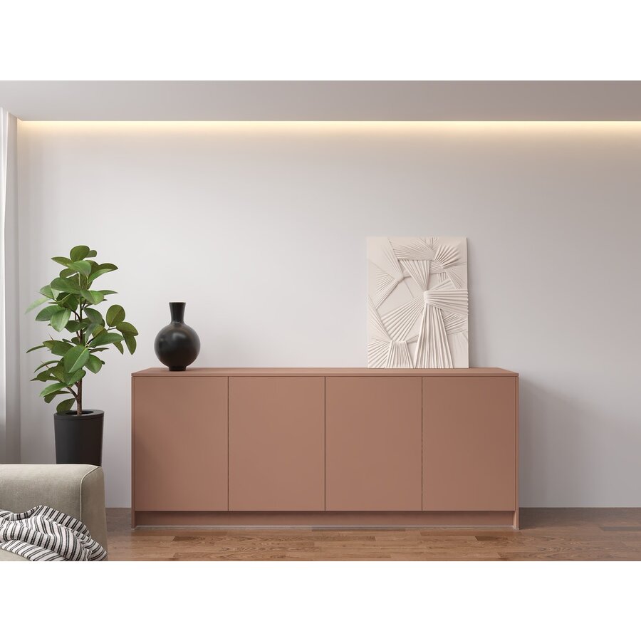 Elva Pastell Abrikoos Dressoir 203 cm Elva Pastell Abrikoos Dressoir 203 cm