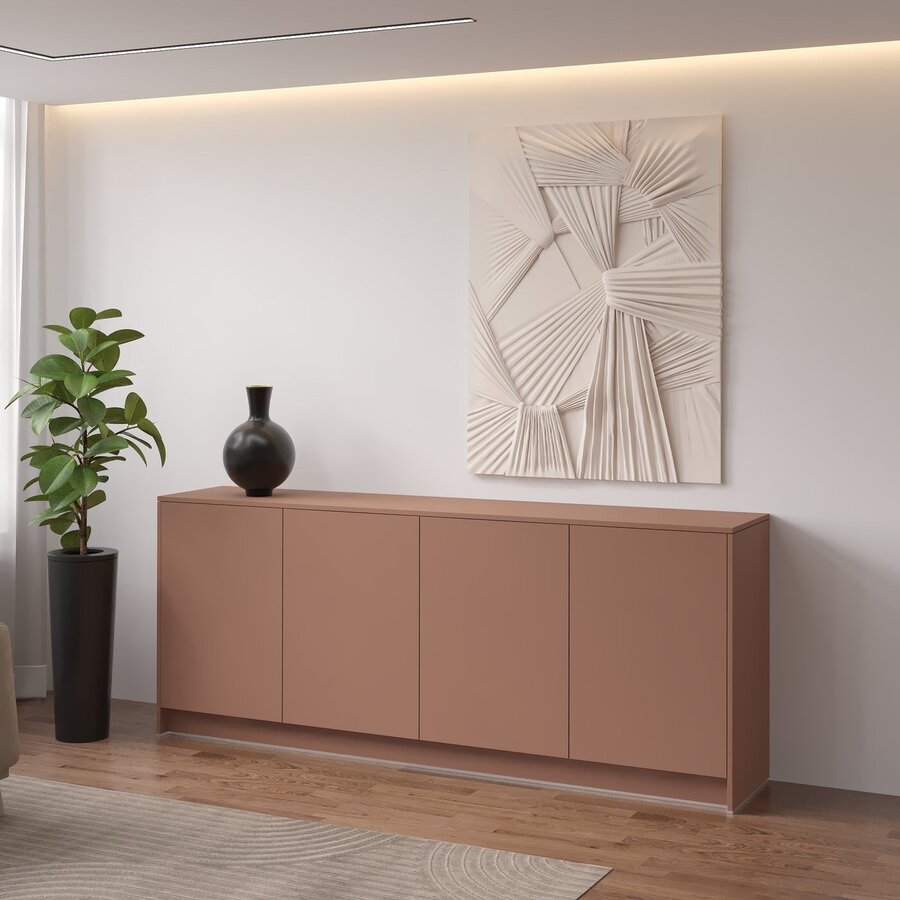 Elva Pastell Abrikoos Dressoir 203 cm Elva Pastell Abrikoos Dressoir 203 cm