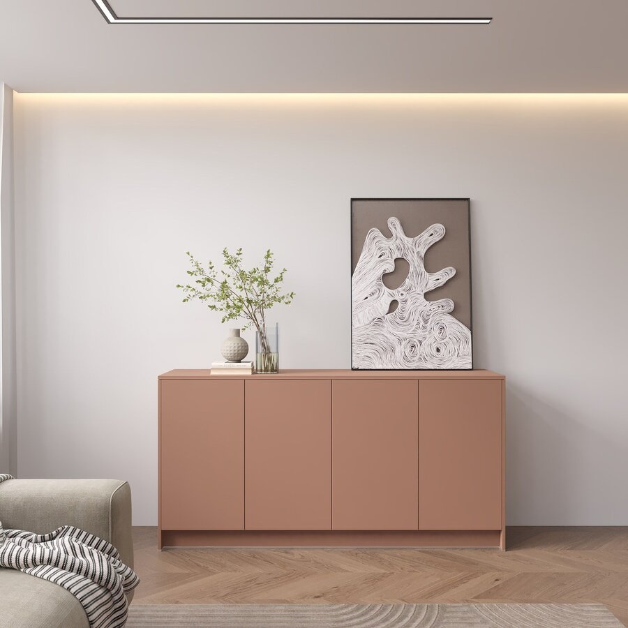 Elva Pastell Abrikoos Dressoir 163 cm