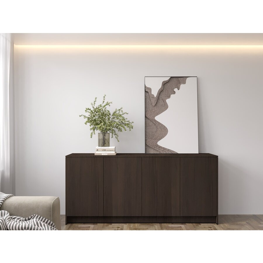 Elva Donker Eiken Dressoir 183 cm Elva Donker Eiken Dressoir 183 cm