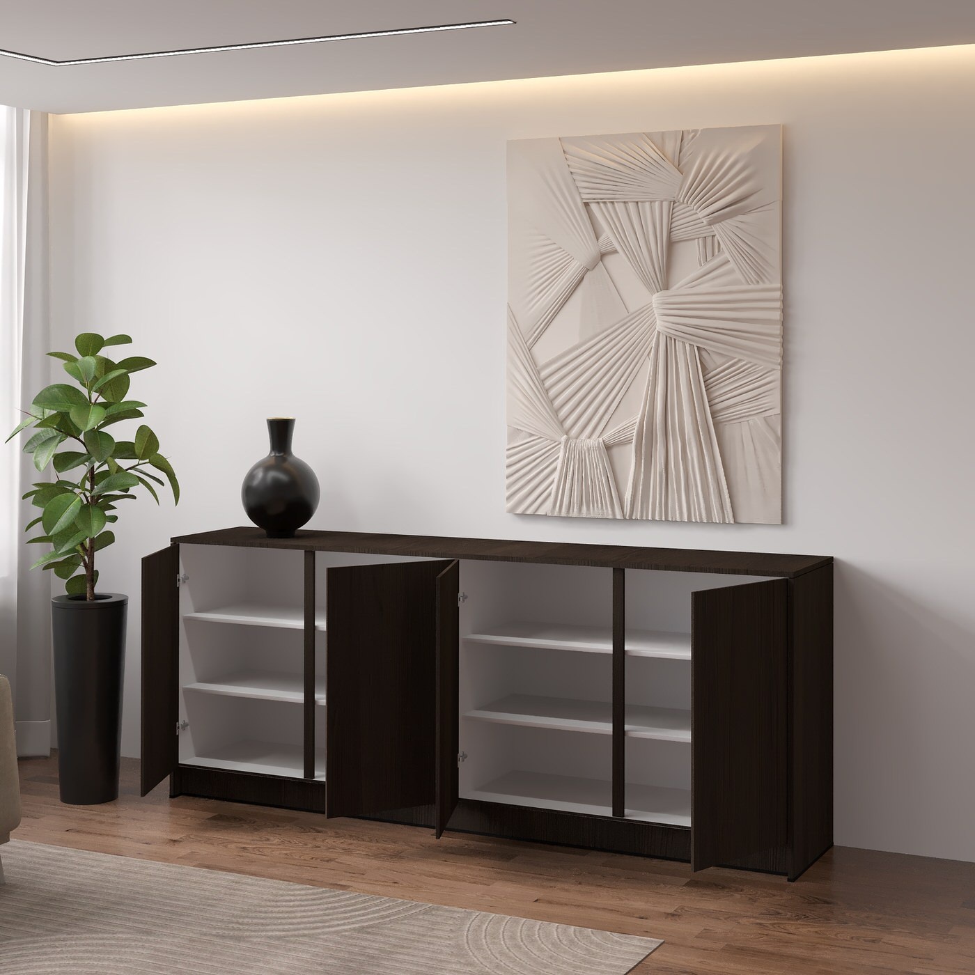 Artego Design Elva Donker Eiken Dressoir 203 cm
