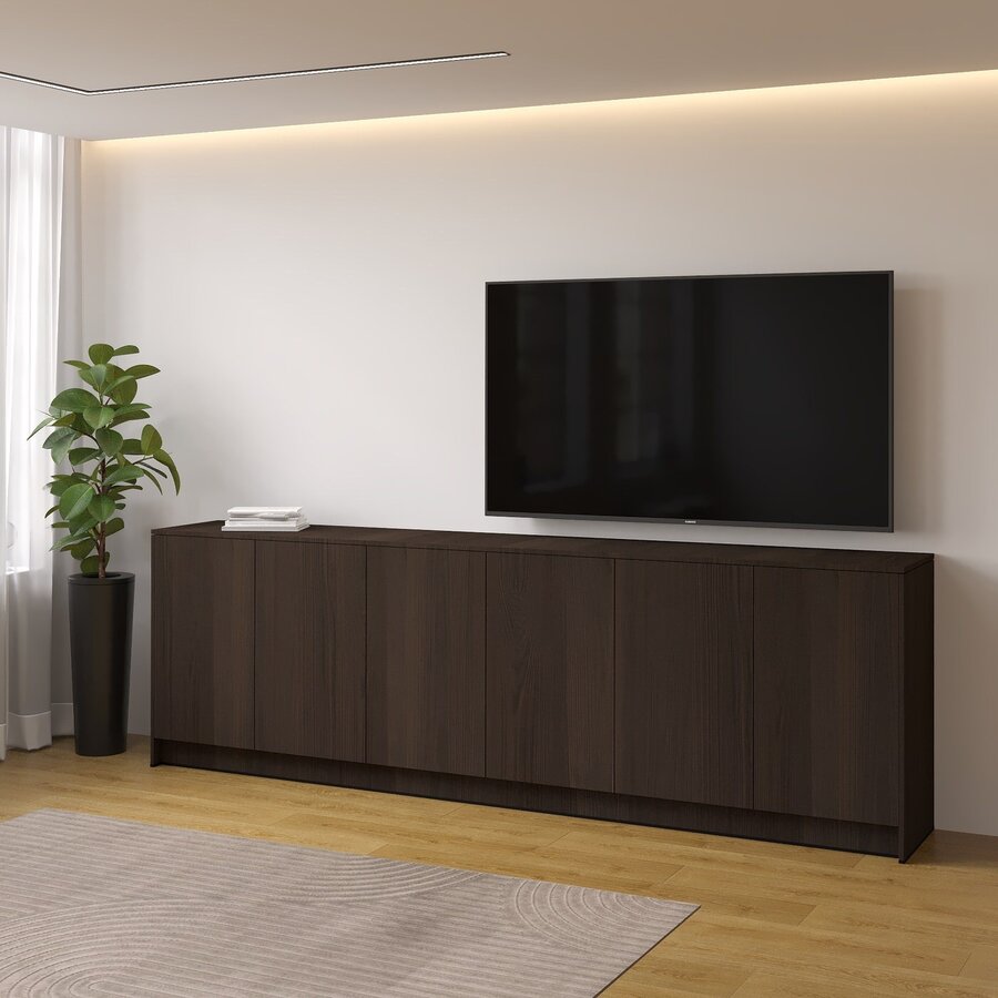 Elva Donker Eiken Dressoir 273 cm Elva Donker Eiken Dressoir 273 cm