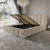 Denver 200 x 200 cm Gestoffeerd Bed Taupe
