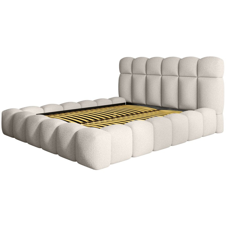 Denver 140 x 200 cm Gestoffeerd Bed Beige Denver 140 x 200 cm Gestoffeerd Bed Beige