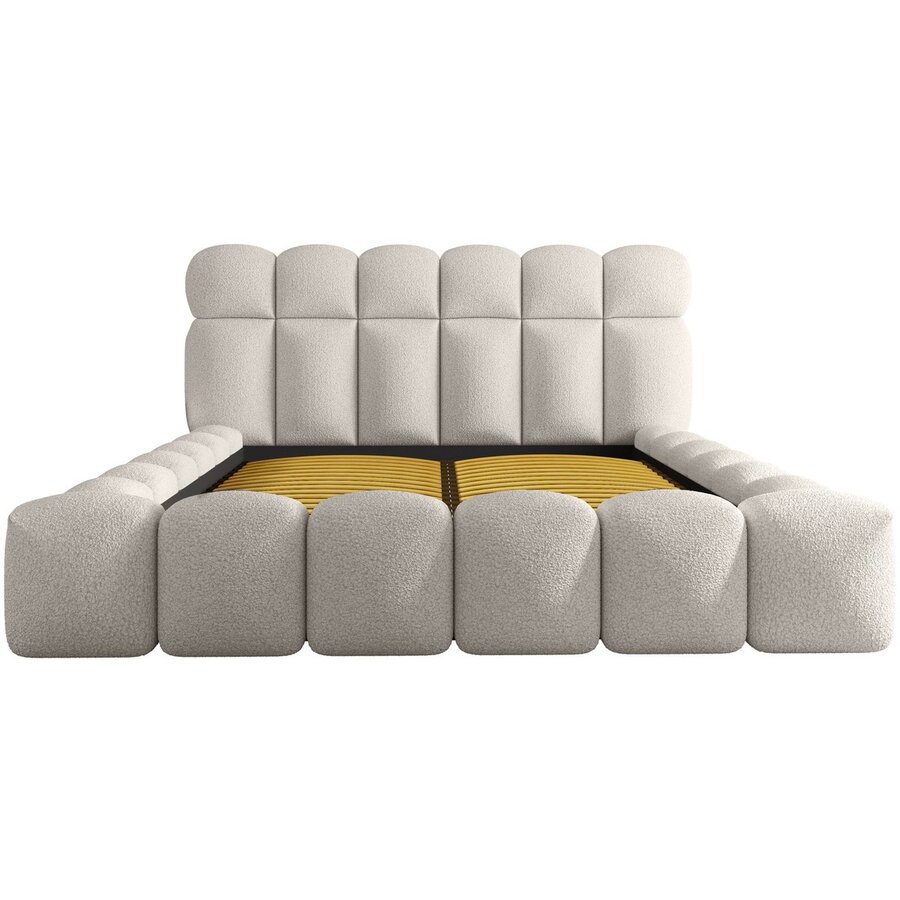 Denver 140 x 200 cm Gestoffeerd Bed Beige Denver 140 x 200 cm Gestoffeerd Bed Beige