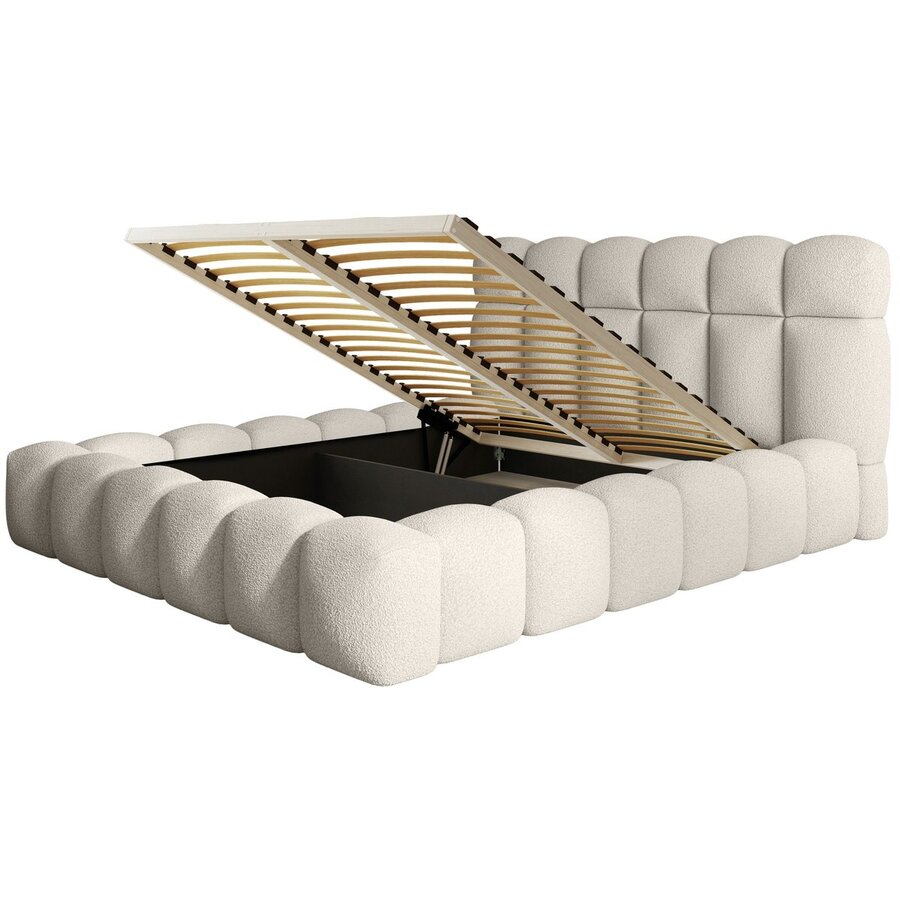 Denver 200 x 200 cm Gestoffeerd Bed Beige Denver 200 x 200 cm Gestoffeerd Bed Beige