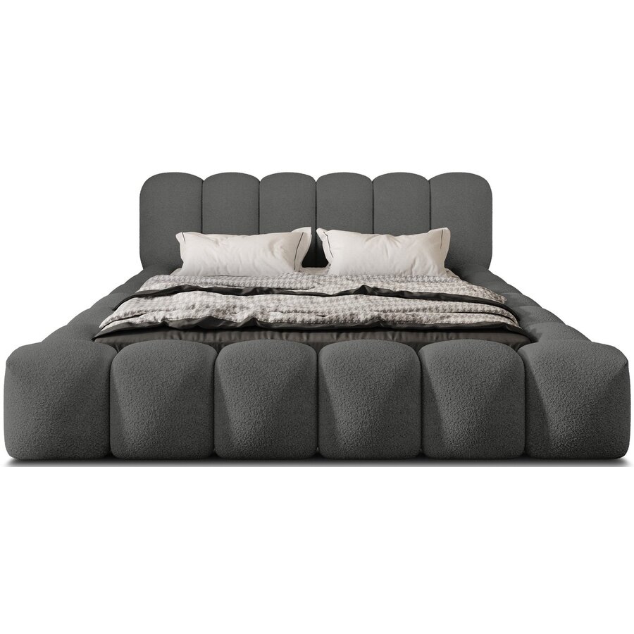 Dallas 200 x 200 cm Gestoffeerd Bed Donkergrijs