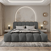 Dallas 160 x 200 cm Gestoffeerd Bed Donkergrijs