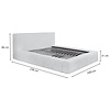 Alma 200 x 200 cm Gestoffeerd Bed Beige
