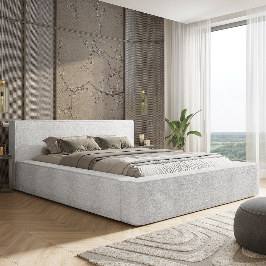 Alma 180 x 200 cm Gestoffeerd Bed Naturel