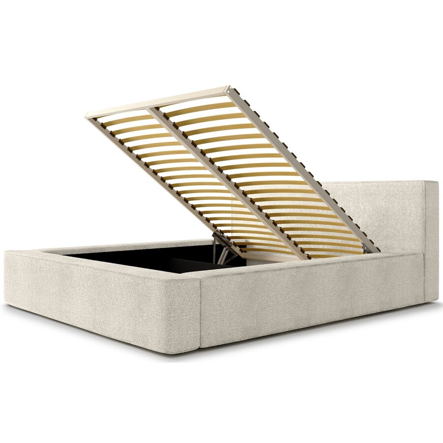 Alma 140 x 200 cm Gestoffeerd Bed Beige