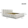Adell 160 x 200 cm Gestoffeerd Bed Taupe