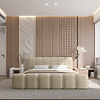 Adell 200 x 200 cm Gestoffeerd Bed Taupe