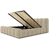 Adell 140 x 200 cm Gestoffeerd Bed Taupe