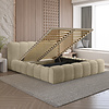 Adell 140 x 200 cm Gestoffeerd Bed Taupe