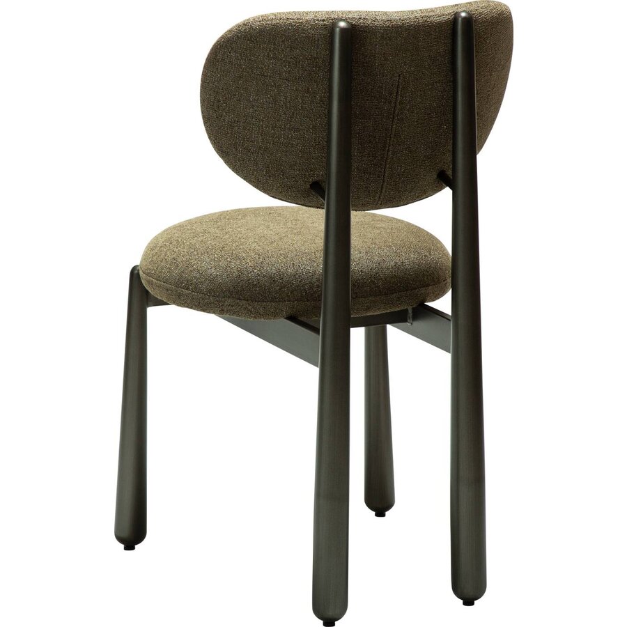 Woke Oljifgroen Bouclé Eetkamerstoel Woke Oljifgroen Bouclé Eetkamerstoel