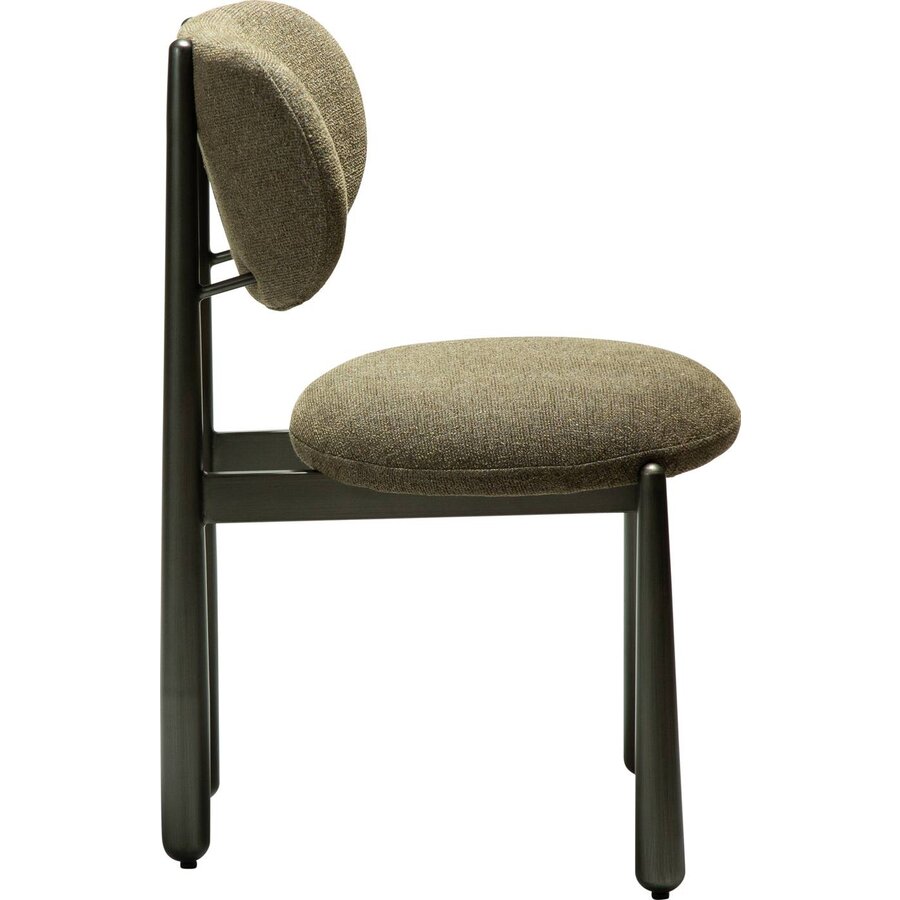 Woke Oljifgroen Bouclé Eetkamerstoel Woke Oljifgroen Bouclé Eetkamerstoel