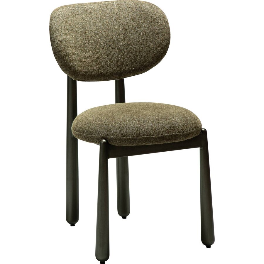 Woke Oljifgroen Bouclé Eetkamerstoel Woke Oljifgroen Bouclé Eetkamerstoel