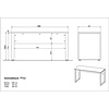 Rovigo Cashmere Bureautafel 150 cm