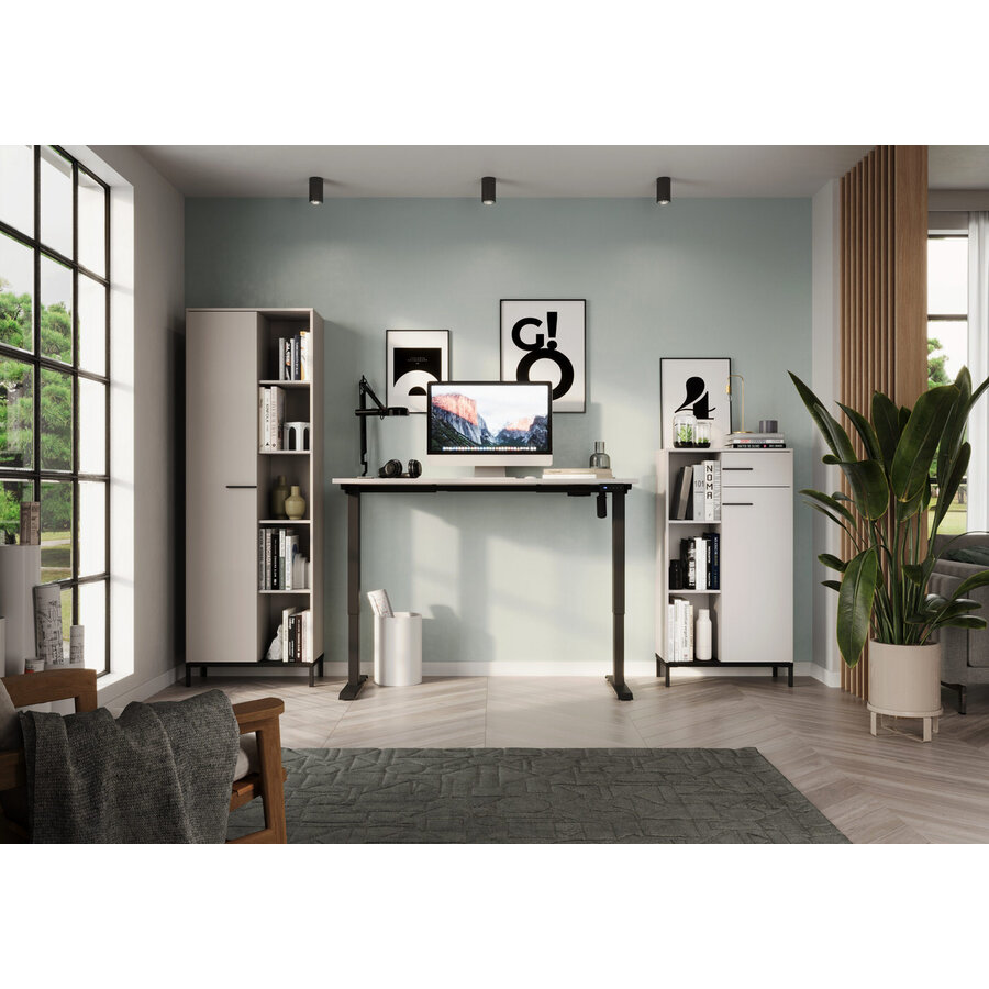 Rovigo Elektrische Zit Sta Bureautafel Cashmere 120 cm Rovigo Elektrische Zit Sta Bureautafel Cashmere 120 cm