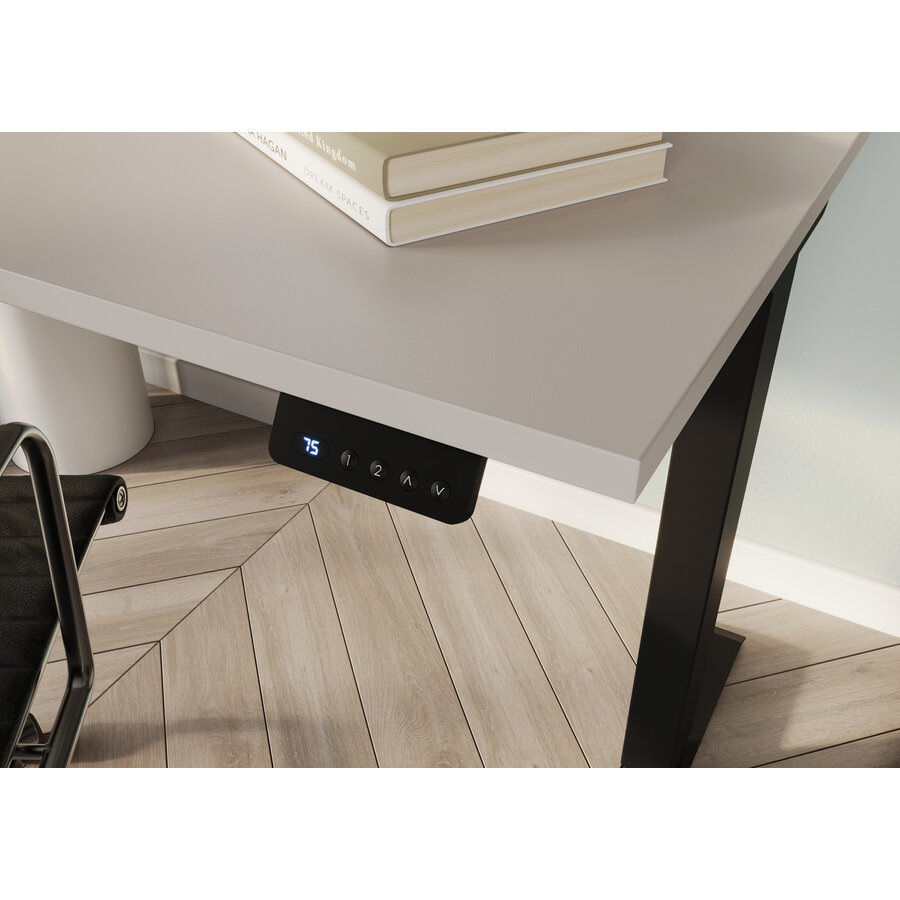 Rovigo Elektrische Zit Sta Bureautafel Cashmere 120 cm Rovigo Elektrische Zit Sta Bureautafel Cashmere 120 cm