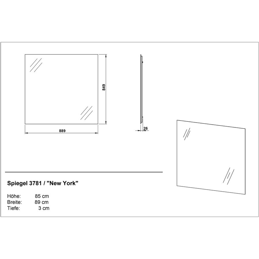 Telde Spiegel W89 cm Telde Spiegel W89 cm