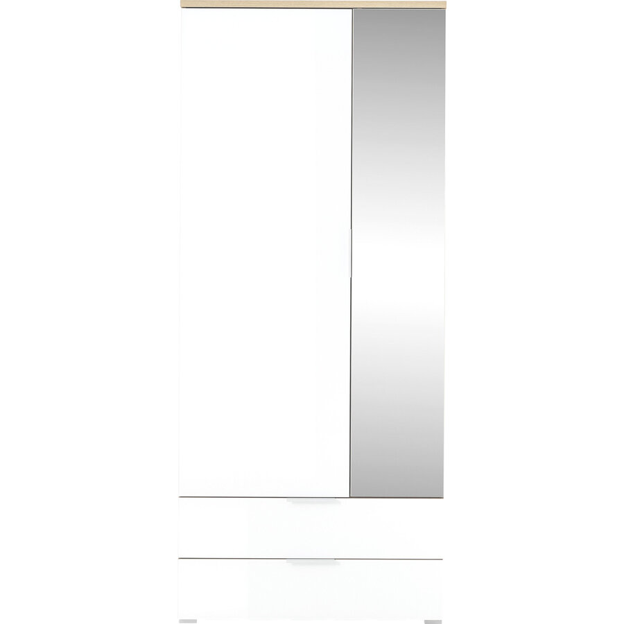 Telde Wit / Eiken Halkast met Spiegel Telde Wit / Eiken Halkast met Spiegel