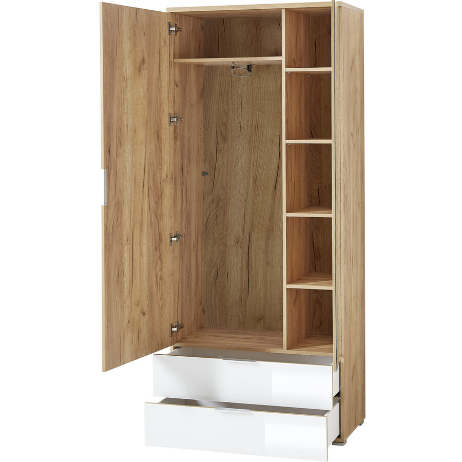 Telde Wit / Eiken Halkast met Spiegel Telde Wit / Eiken Halkast met Spiegel