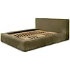 Alma 200 x 200 cm Gestoffeerd Bed Olijfgroen