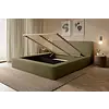 Alma 200 x 200 cm Gestoffeerd Bed Olijfgroen